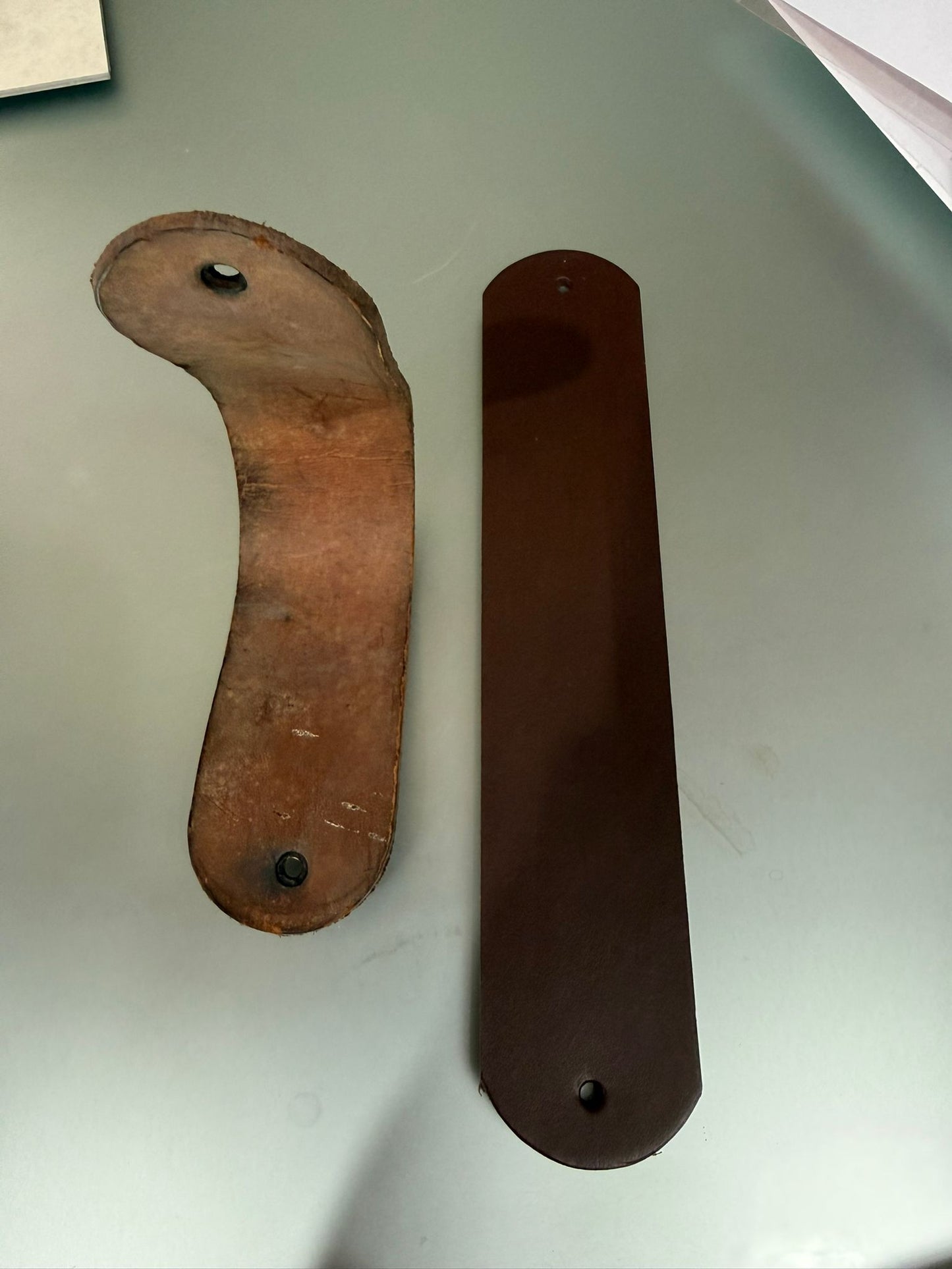 Rifle holder clip leather insert